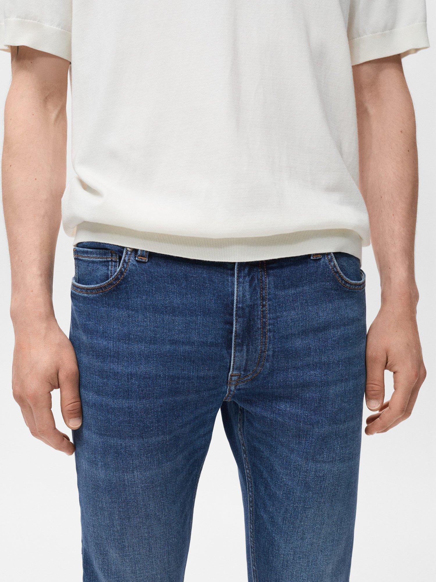Product image 6 of 8, which shows Mango Jude Cotton Blend Skinny Jeans, Navy, 29