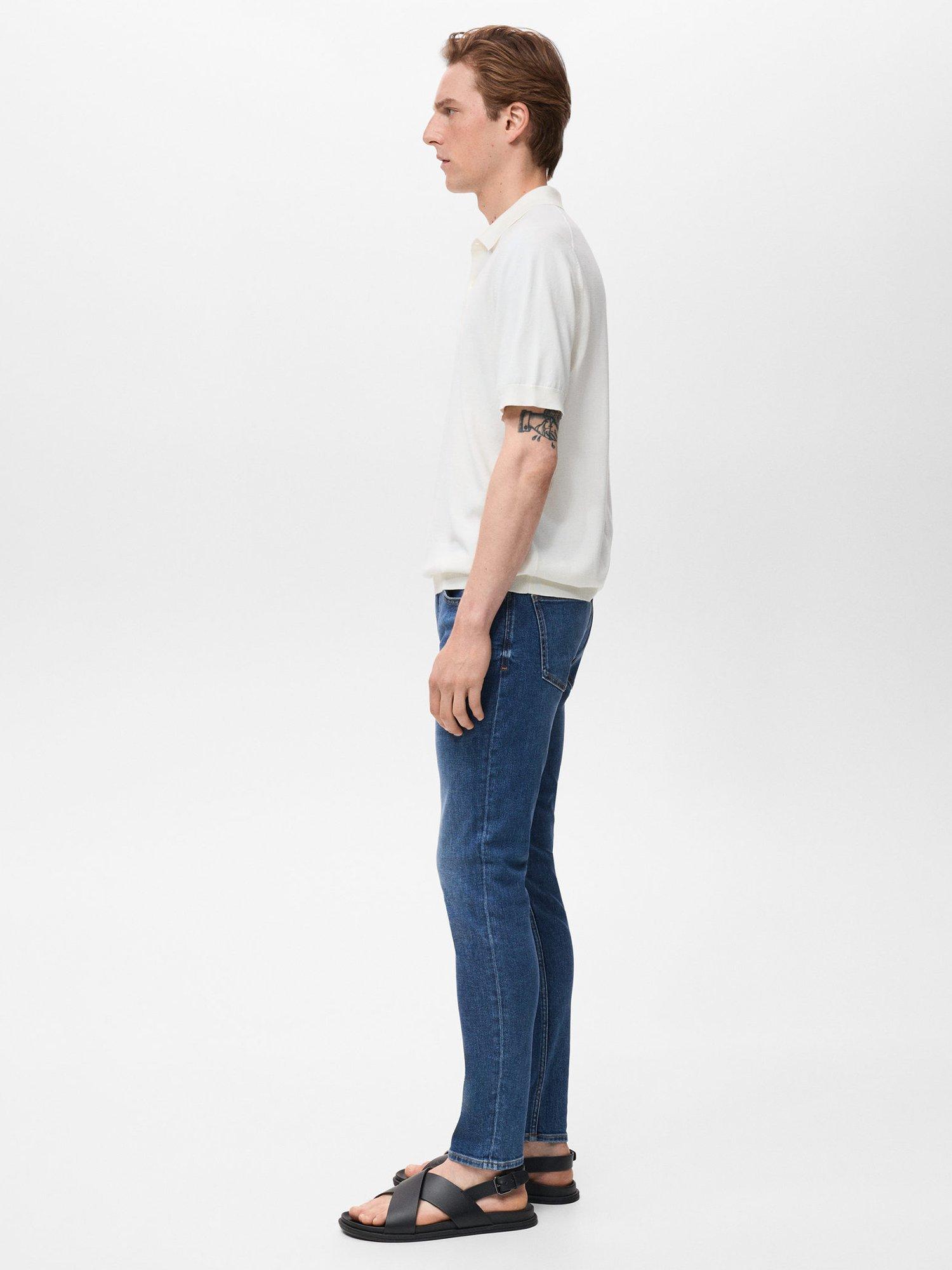 Product image 7 of 8, which shows Mango Jude Cotton Blend Skinny Jeans, Navy, 29