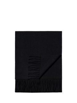 Eton Merino Wool Herringbone Scarf, Dark Blue