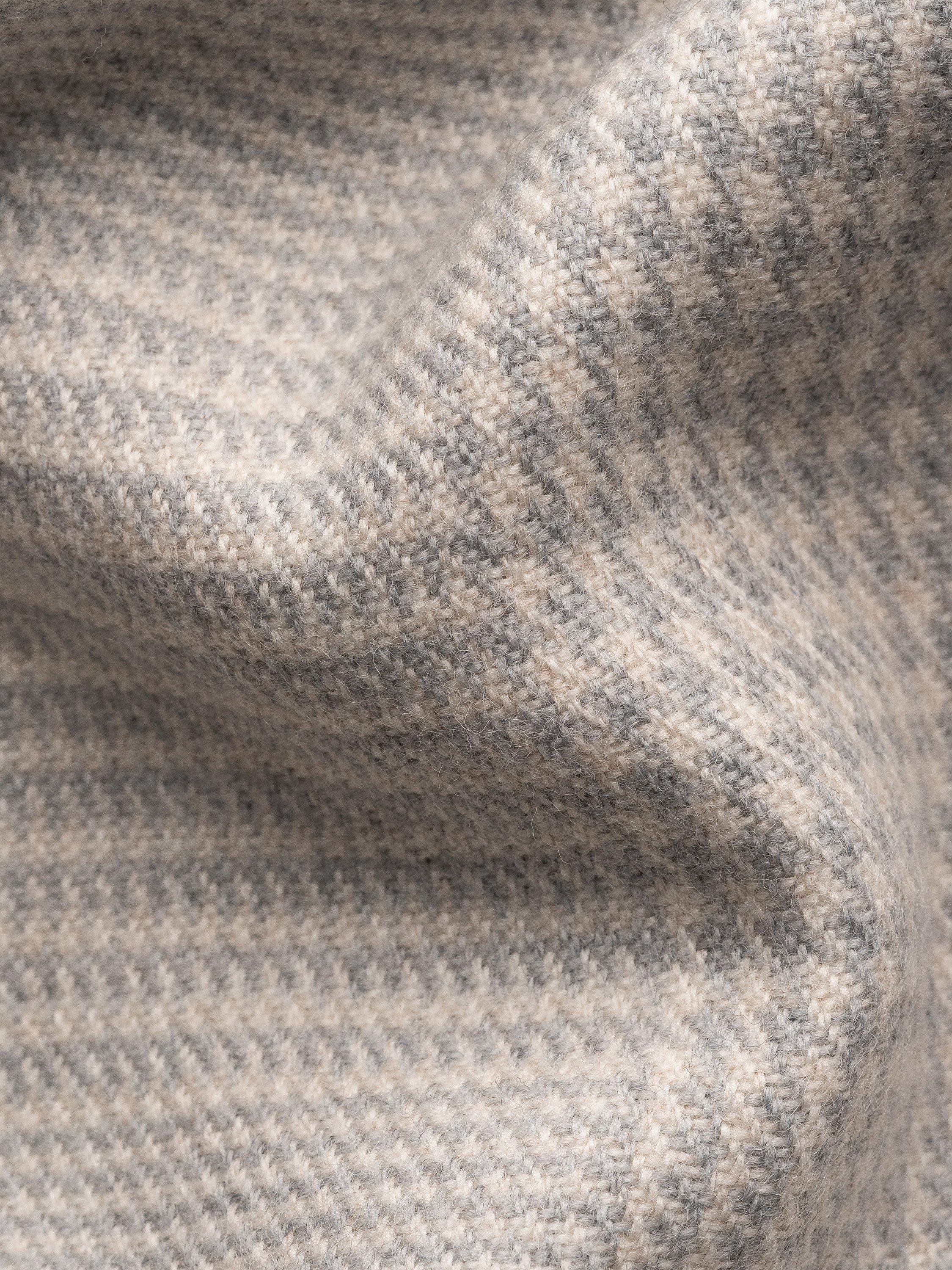 Product image 3 of 3, which shows Eton Merino Wool Check Scarf, Light Grey