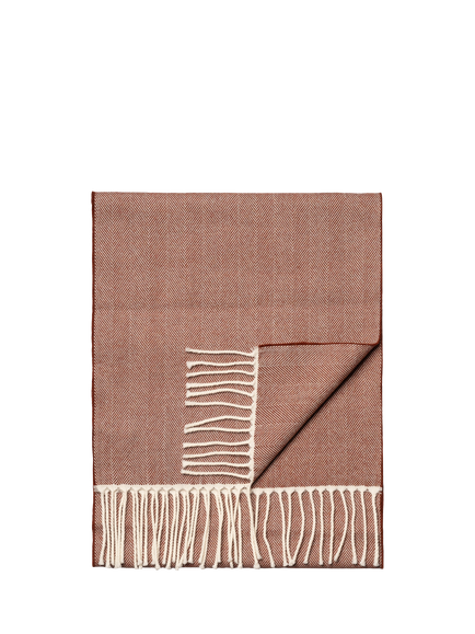 Eton Merino Wool Herringbone Scarf, Orange