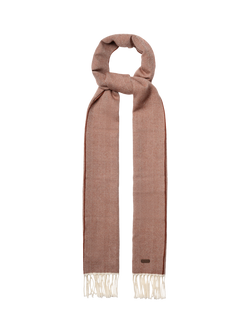 Eton Merino Wool Herringbone Scarf - view 2, Orange