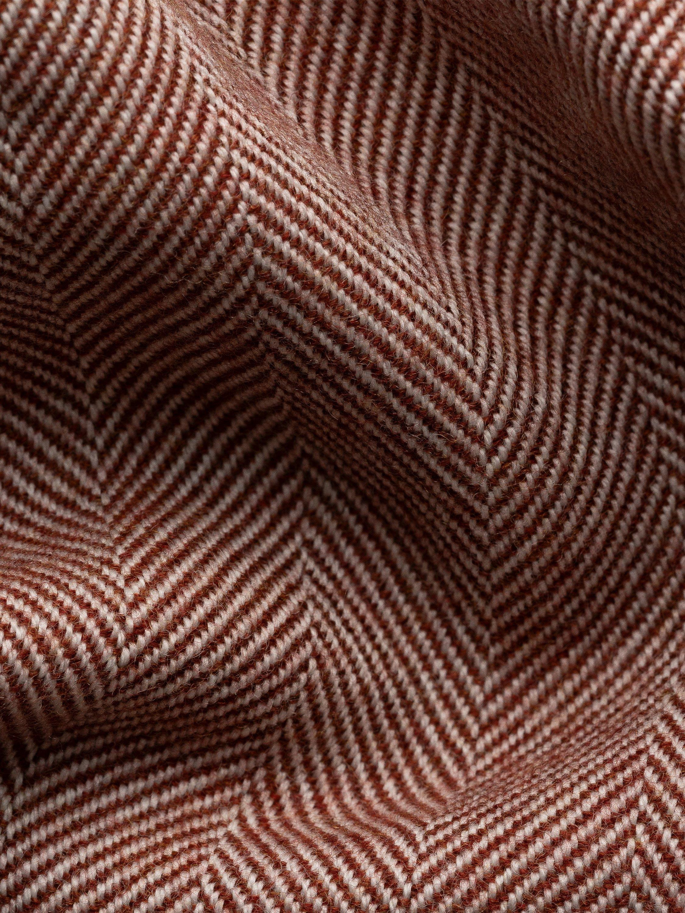Product image 3 of 3, which shows Eton Merino Wool Herringbone Scarf, Orange, One Size