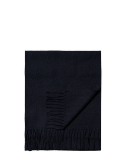 Eton Merino Wool Scarf, Navy Blue, Navy Blue