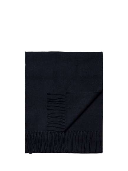 Eton Merino Wool Scarf, Navy Blue, Navy Blue