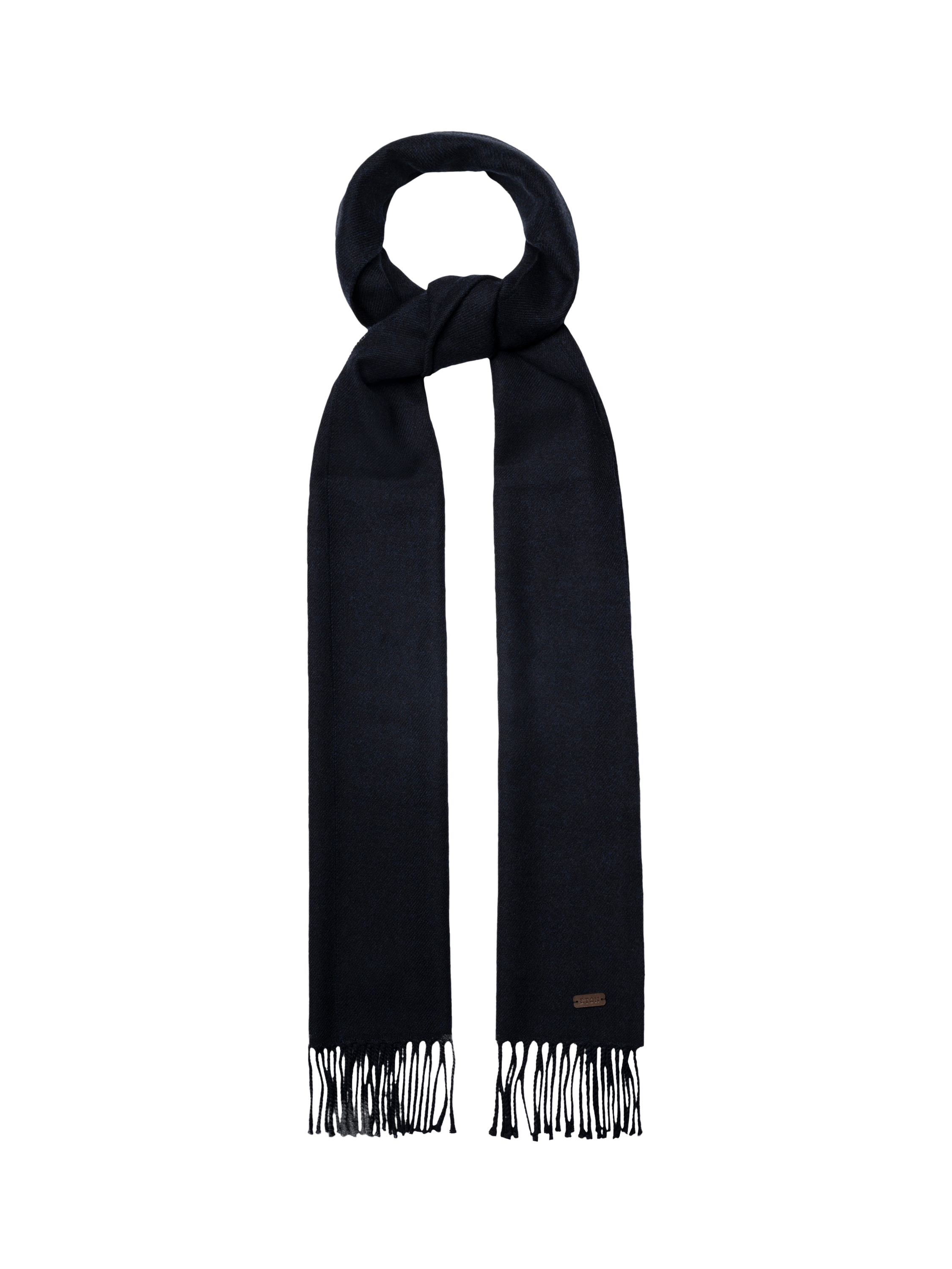 Product image 2 of 3, which shows Eton Merino Wool Scarf, Navy Blue, One Size
