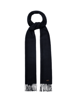 Eton Merino Wool Scarf, Navy Blue - view 2, Navy Blue
