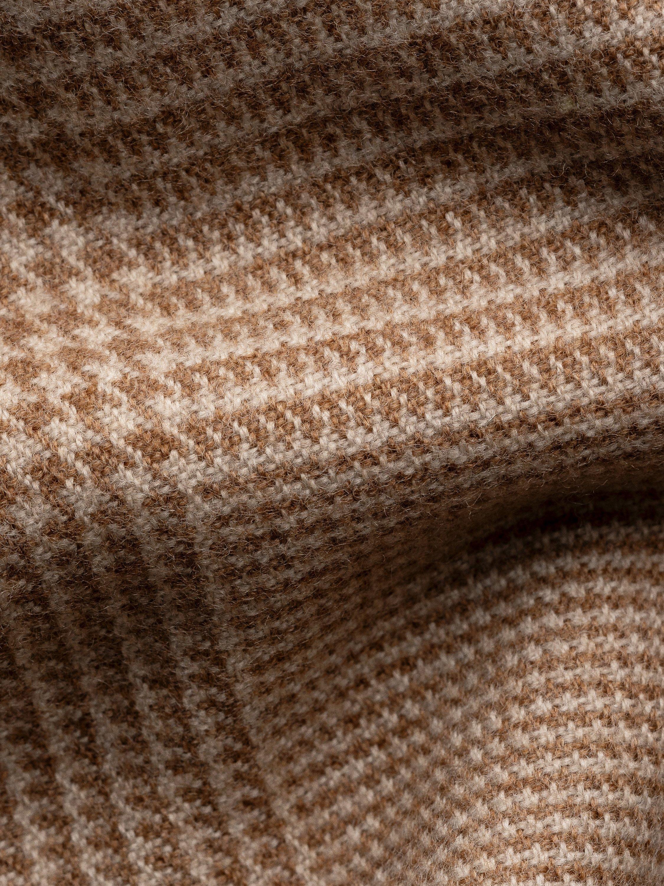 Product image 3 of 3, which shows Eton Merino Wool Check Scarf, Beige