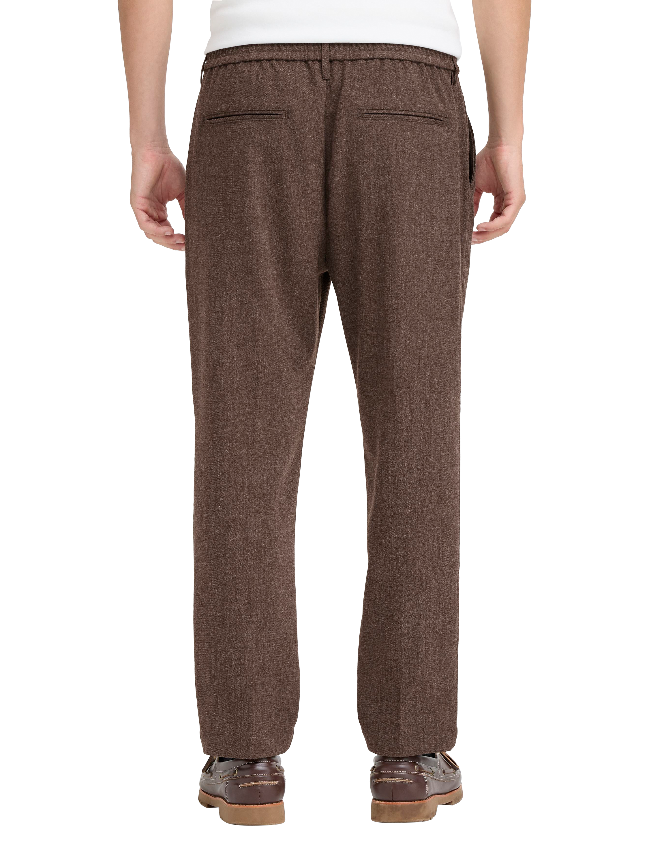 Product image 2 of 7, which shows Casual Friday Marc Relaxed Fit Pleated Trousers, Demitasse Melange, 28R