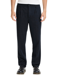 Casual Friday  Marc Relaxed Fit Soft Touch Trousers, Dark Navy Melange, Dark Navy Melange