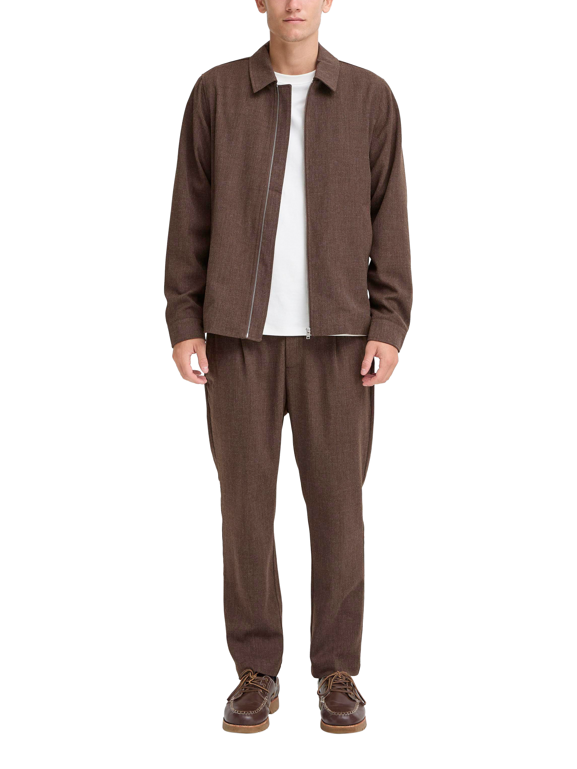 Product image 3 of 7, which shows Casual Friday Charles Melange Lightweight Shacket, Demitasse Melange, S