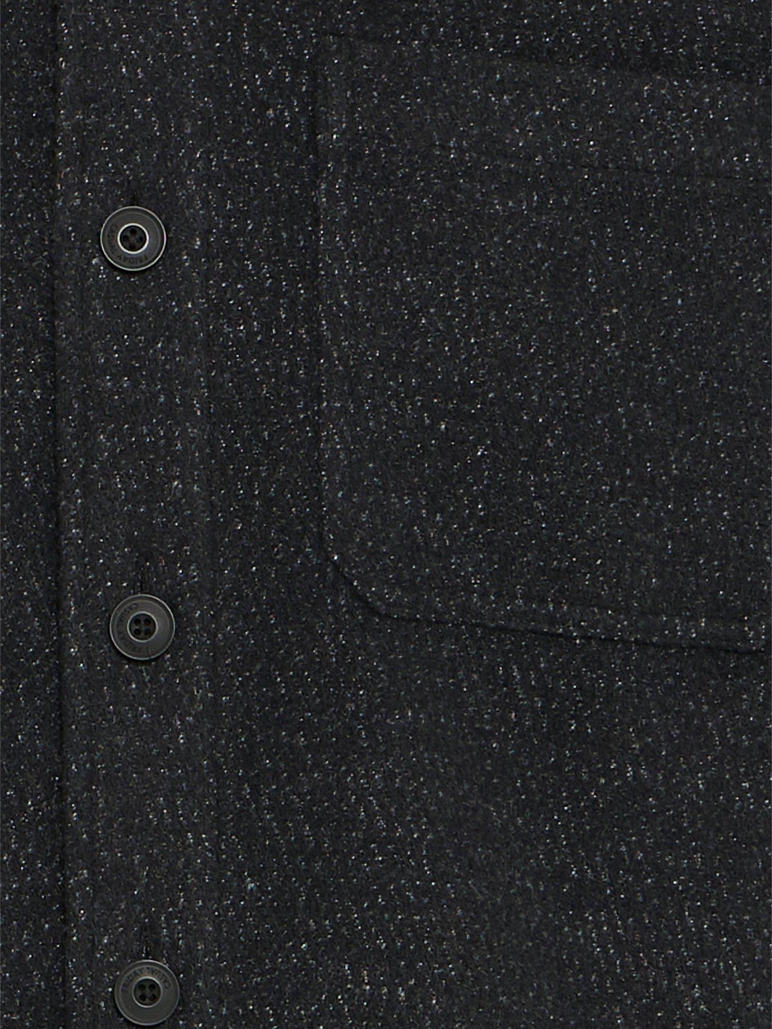 Product image 7 of 7, which shows Casual Friday Hagel Wool Blend Heavyweight Overshirt, Black, S