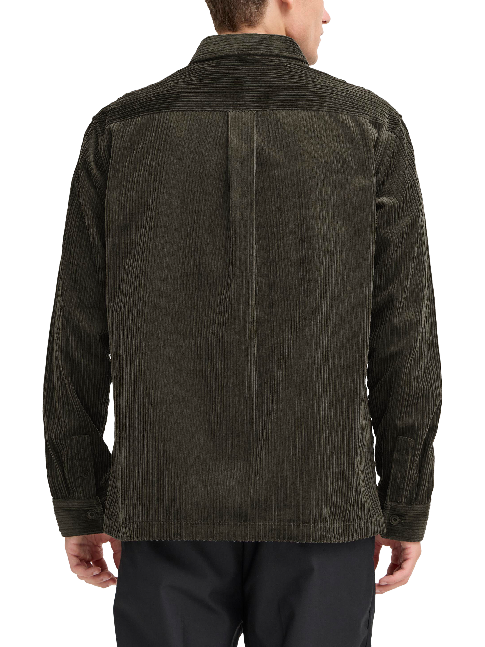 Product image 2 of 7, which shows Casual Friday Nor Corduroy Overshirt, Black Ink, XXL