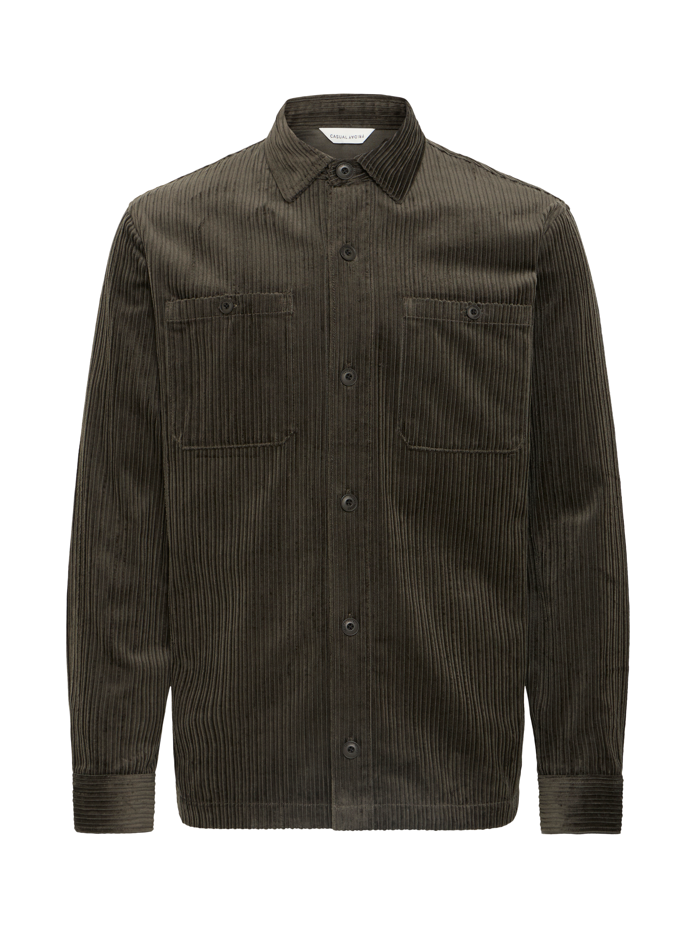 Product image 5 of 7, which shows Casual Friday Nor Corduroy Overshirt, Black Ink, XXL