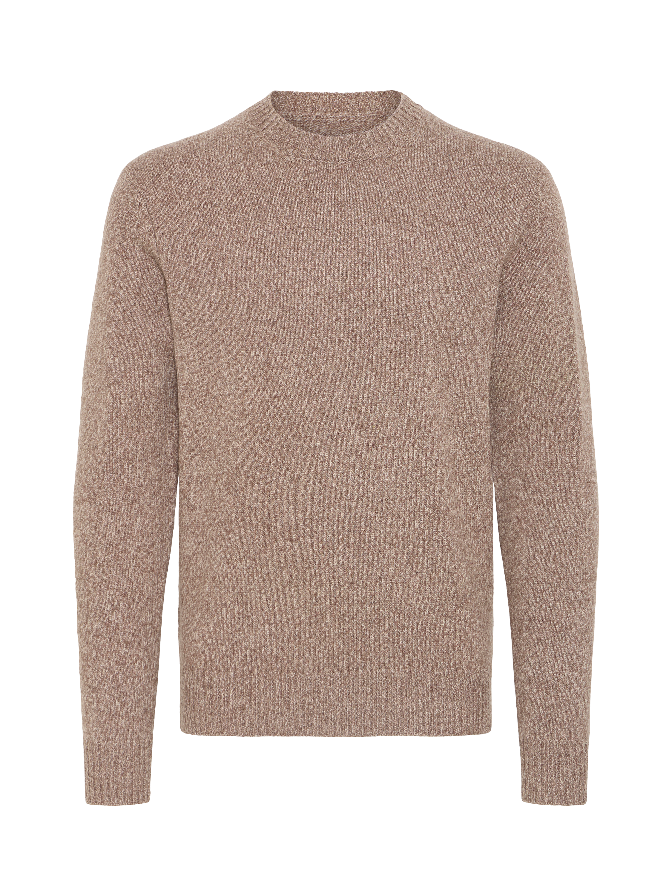Product image 5 of 7, which shows Casual Friday Ante Melange Wool Blend Knit Jumper, Brown, S