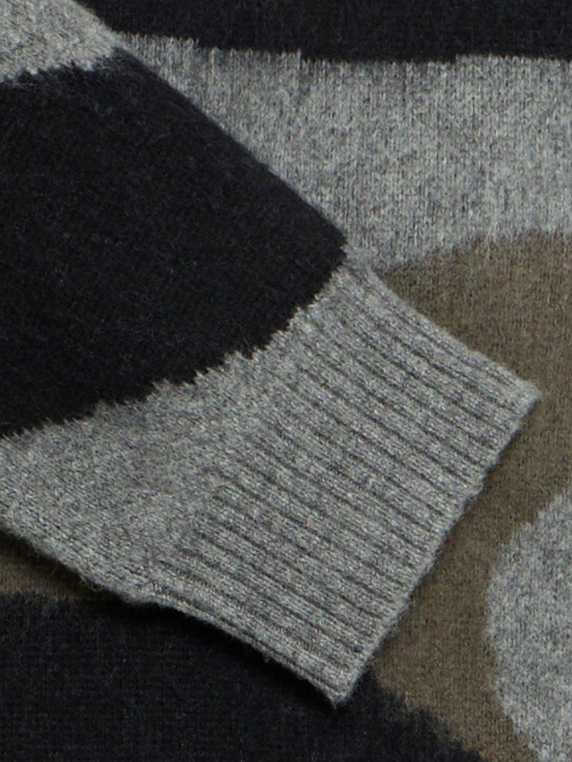 Product image 7 of 7, which shows Casual Friday Wool Blend Camouflage Crew Neck Jumper, Castlerock Melange, L