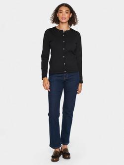 Saint Tropez Jemma Crew Neck Cardigan, Black - view 2, Black