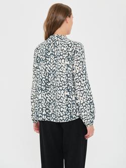 Saint Tropez Eda Abstract Long Sleeve Top containing LENZING™ ECOVERO™ Viscose, Winter Urban/Grey - view 2, Winter Urban/Grey