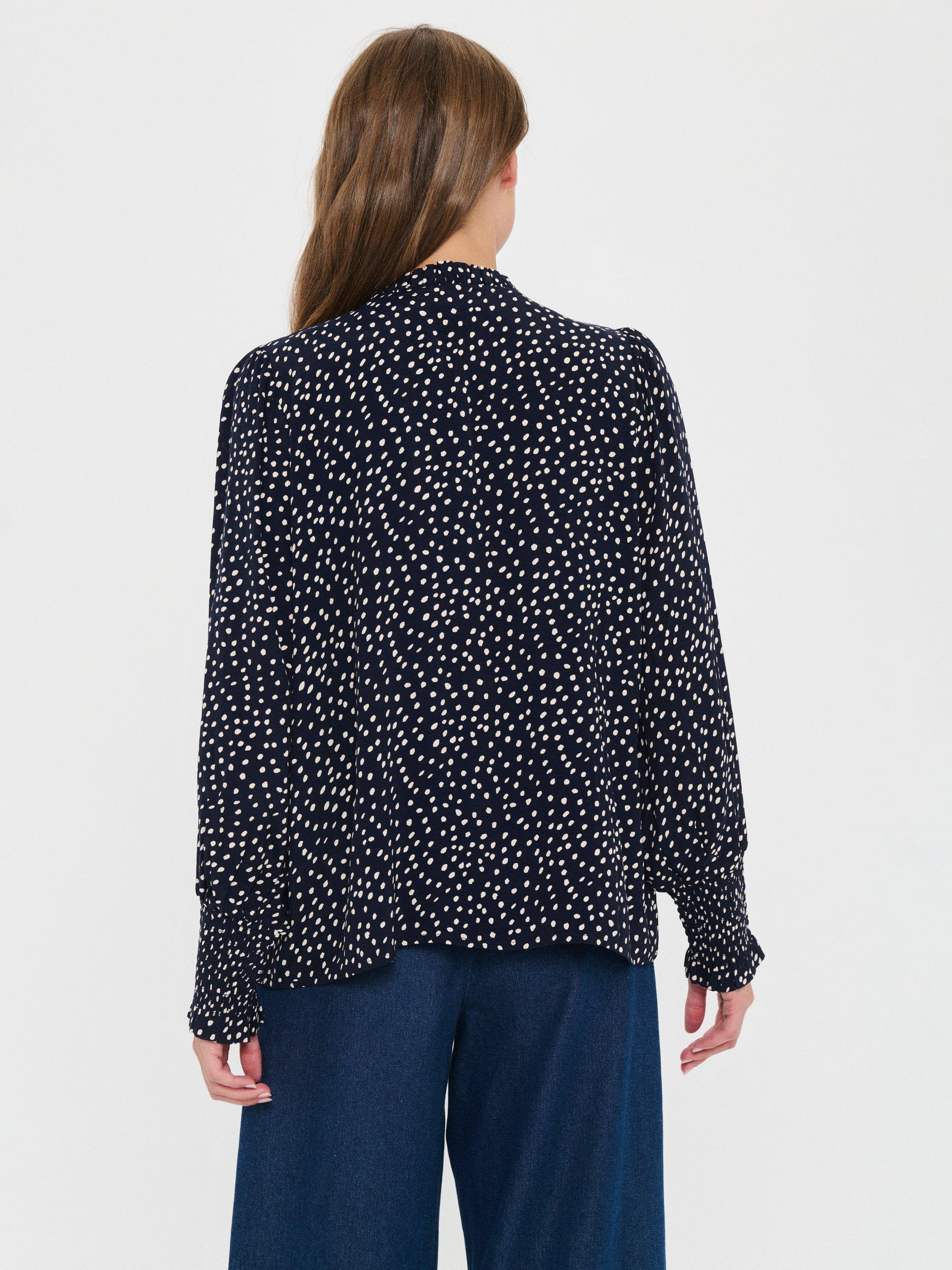 Product image 2 of 4, which shows Saint Tropez Malika Spot Top, Navy/Creme, XS