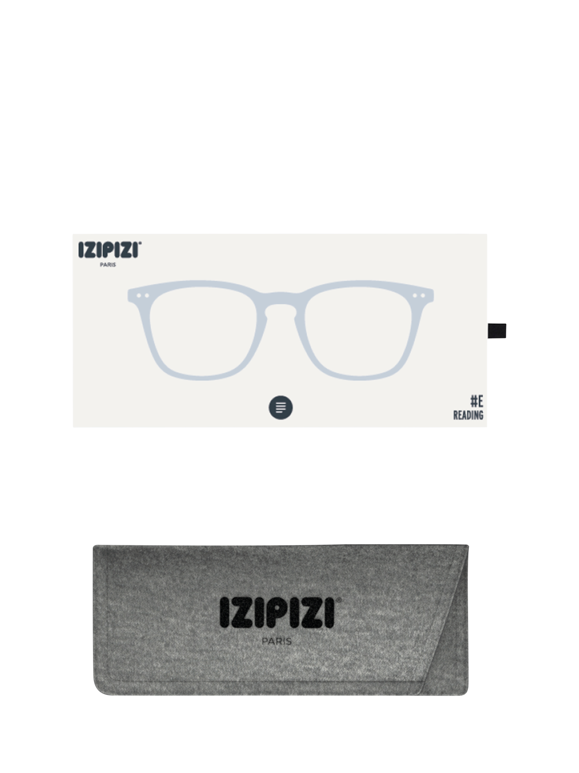 Product image 5 of 5, which shows IZIPIZI Crystal Reading Glasses, Frozen Blue, +1