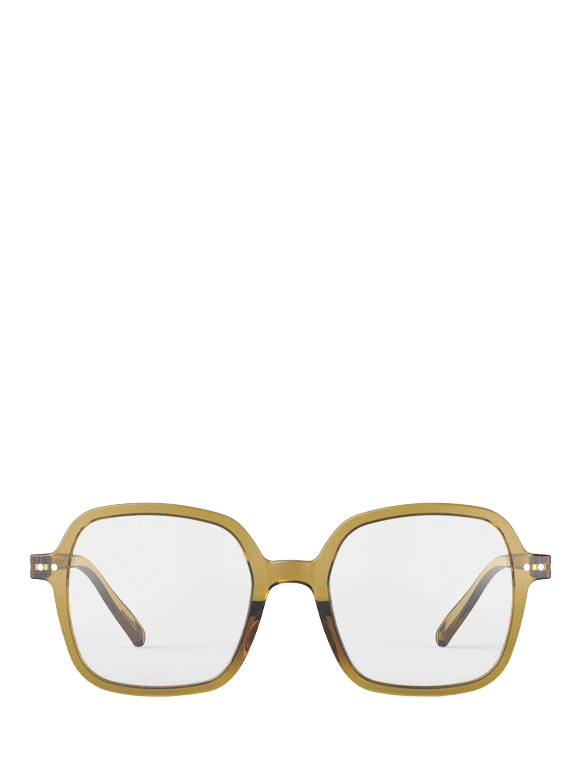 Product image 1 of 5, which shows IZIPIZI Office Oversized Reading Glasses, Golden Green, +1