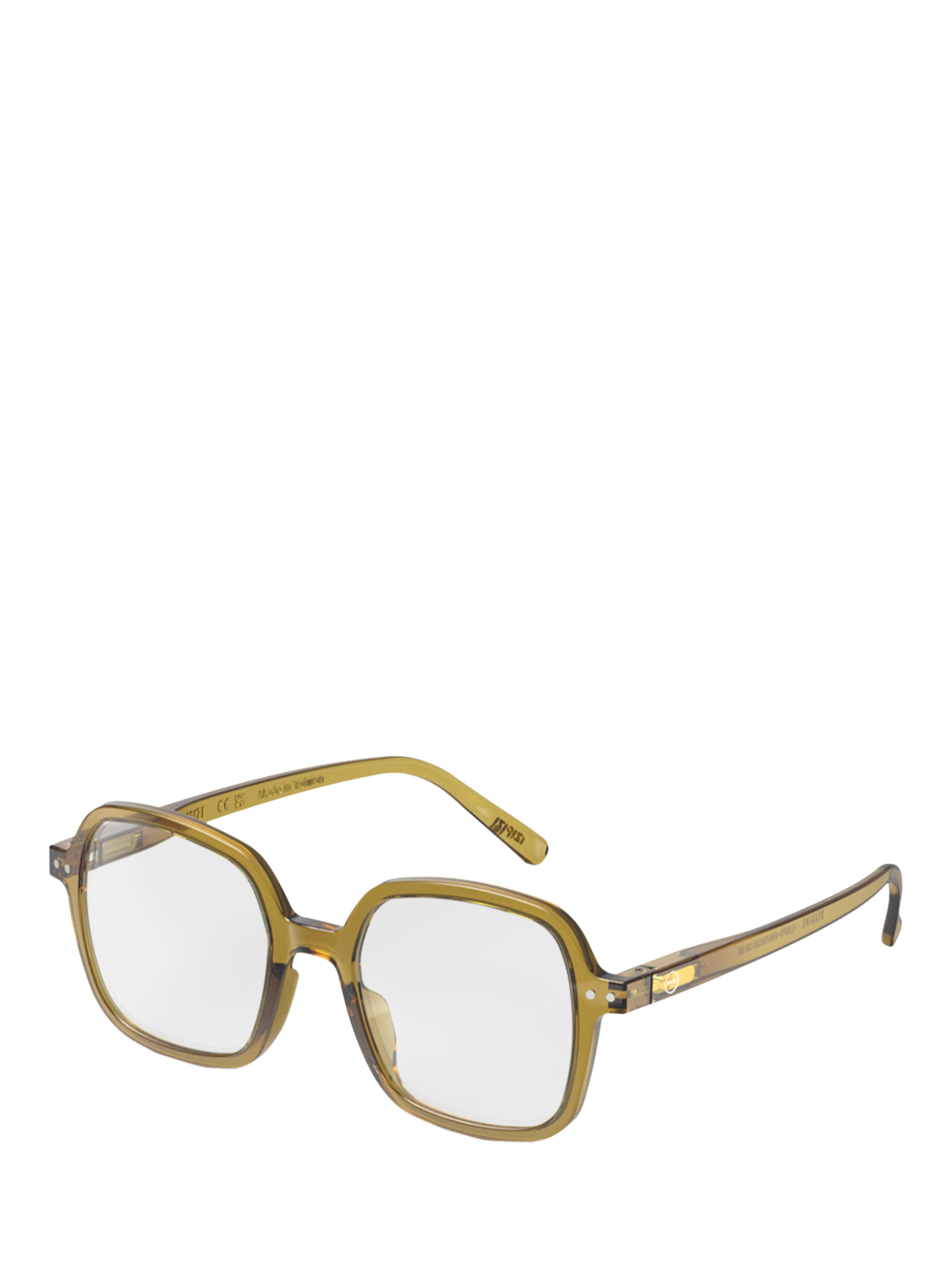 Product image 2 of 5, which shows IZIPIZI Office Oversized Reading Glasses, Golden Green, +1