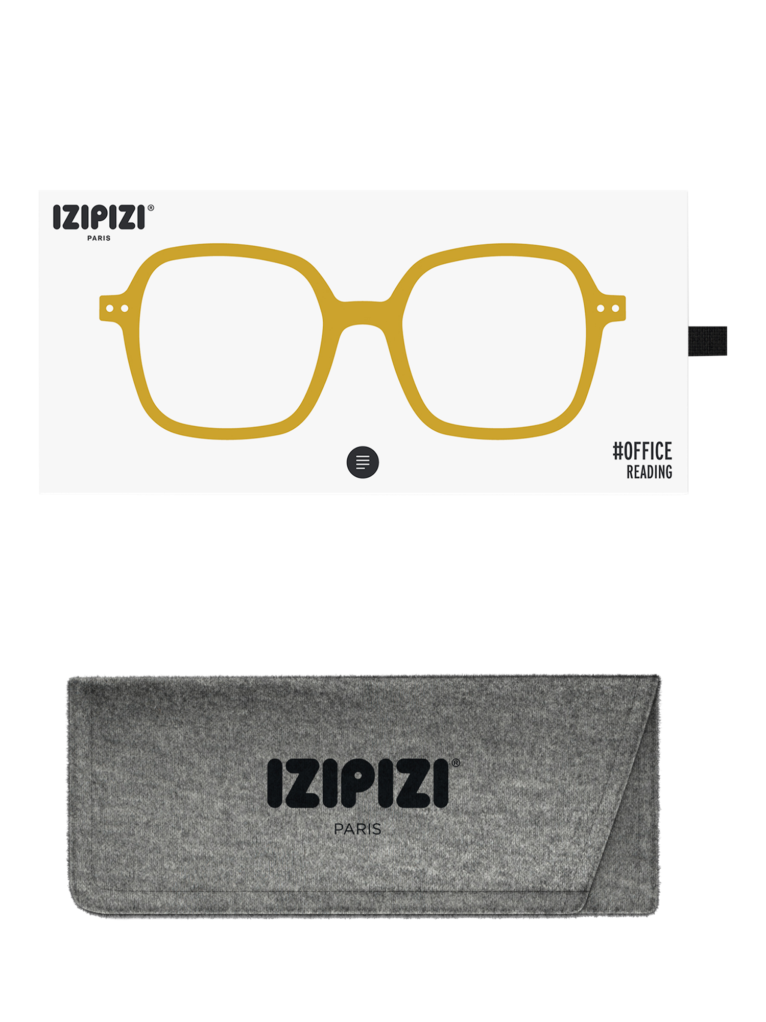 Product image 5 of 5, which shows IZIPIZI Office Oversized Reading Glasses, Golden Green, +1