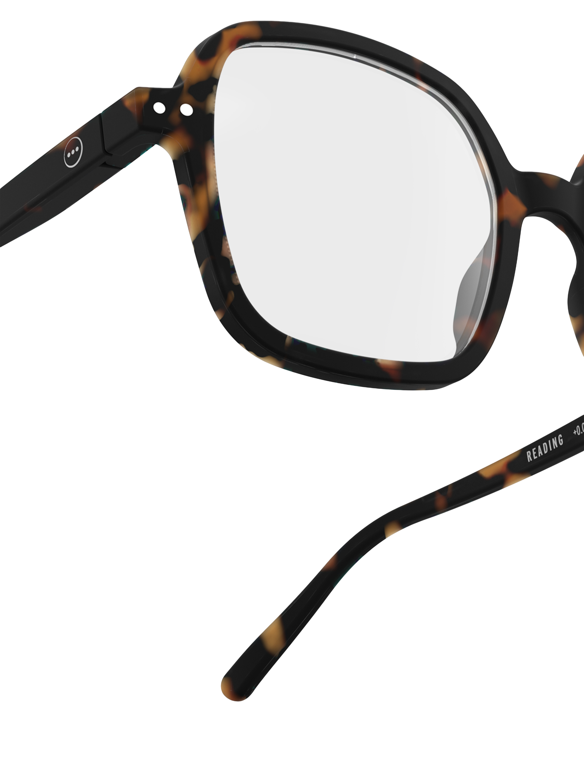 Product image 3 of 5, which shows IZIPIZI Office Oversized Square Reading Glasses, Tortoise, +1