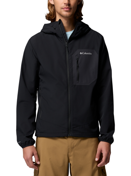 Columbia Men's Tall Heights III Hooded Softshell Jacket, Black, Black