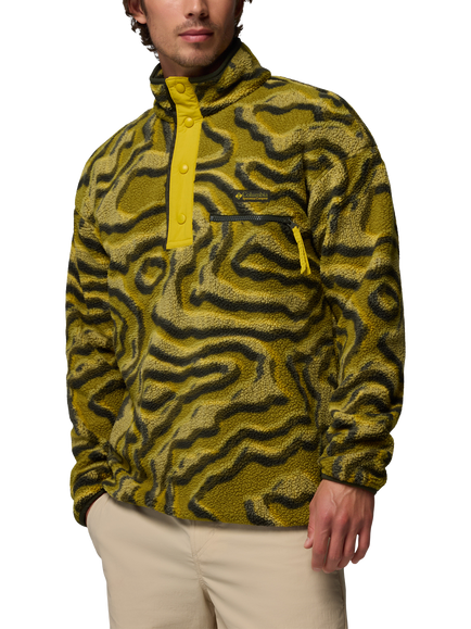 Columbia Helvetia II Men's Half-Snap Button Fleece, Mossy Green, Mossy Green