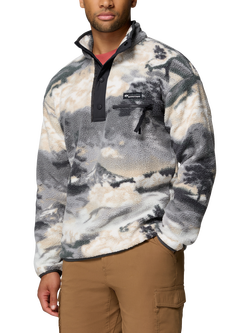 Columbia Helvetia II Men's Half-Snap Button Fleece, Dark Grey, Dark Grey