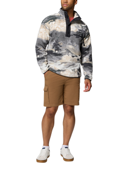 Columbia Helvetia II Men's Half-Snap Button Fleece, Dark Grey - view 2, Dark Grey