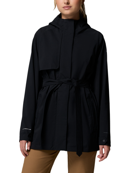 Columbia Altbound II Women's Waterproof Belted Jacket, Black, Black