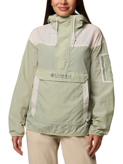Columbia Challenger II Women's Water Resistant Windbreaker Jacket, Safari, Dark Stone, Safari, Dark Stone