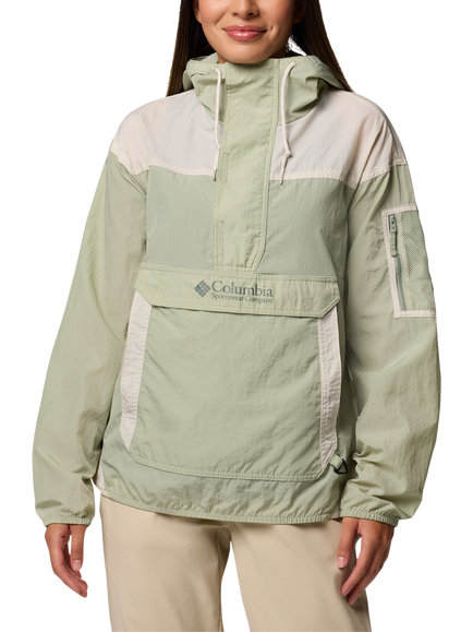 Columbia Challenger II Women's Water Resistant Windbreaker Jacket, Safari, Dark Stone, Safari, Dark Stone