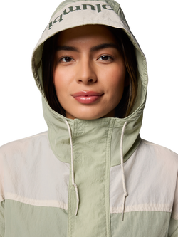 Columbia Challenger II Women's Water Resistant Windbreaker Jacket, Safari, Dark Stone - view 2, Safari, Dark Stone