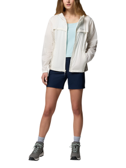Columbia Crested Canyon Women's Water Repellent Windbreaker Jacket, Sea Salt/Stone, Sea Salt / Stone