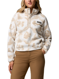 Columbia Helvetia II Cropped Sherpa Fleece, Sea Salt/Flower, Sea Salt / Flower