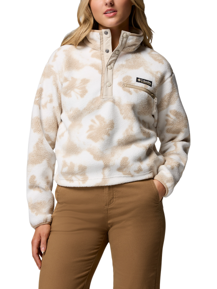 Columbia Helvetia II Cropped Sherpa Fleece, Sea Salt/Flower, Sea Salt / Flower