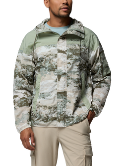 Columbia Challenger II Men's Rain Resistant Windbreaker Jacket, Safari Fieldaze, Safari Fieldaze