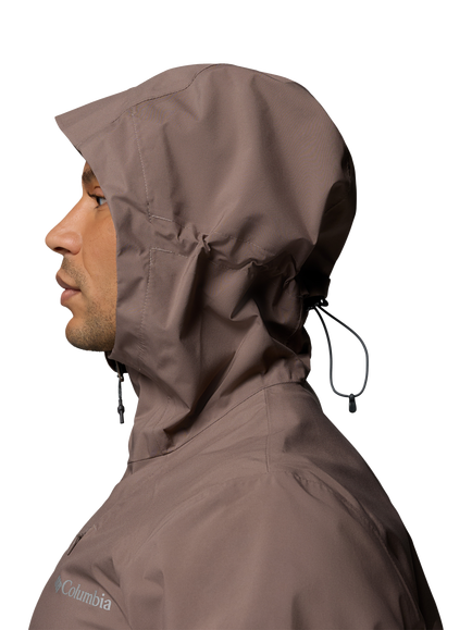 Columbia Men's Trailborne 2.5L Packable Waterproof Hooded Jacket - view 2, Iron