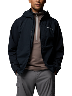 Columbia Men's Trailborne 2.5L Packable Waterproof Hooded Jacket, Black