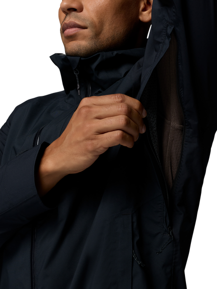 Columbia Men's Trailborne 2.5L Packable Waterproof Hooded Jacket - view 2, Black