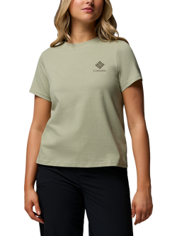 Columbia Rolling Bend Graphic Print T-Shirt, Safari / Stacked Gem, Safari / Stacked Gem