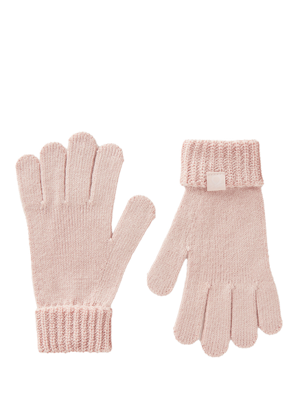 Benetton Kids' Ribbed Cuff Gloves, Pink
