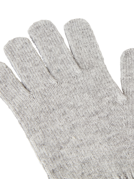 Benetton Kids' Ribbed Cuff Gloves - view 2, Grey