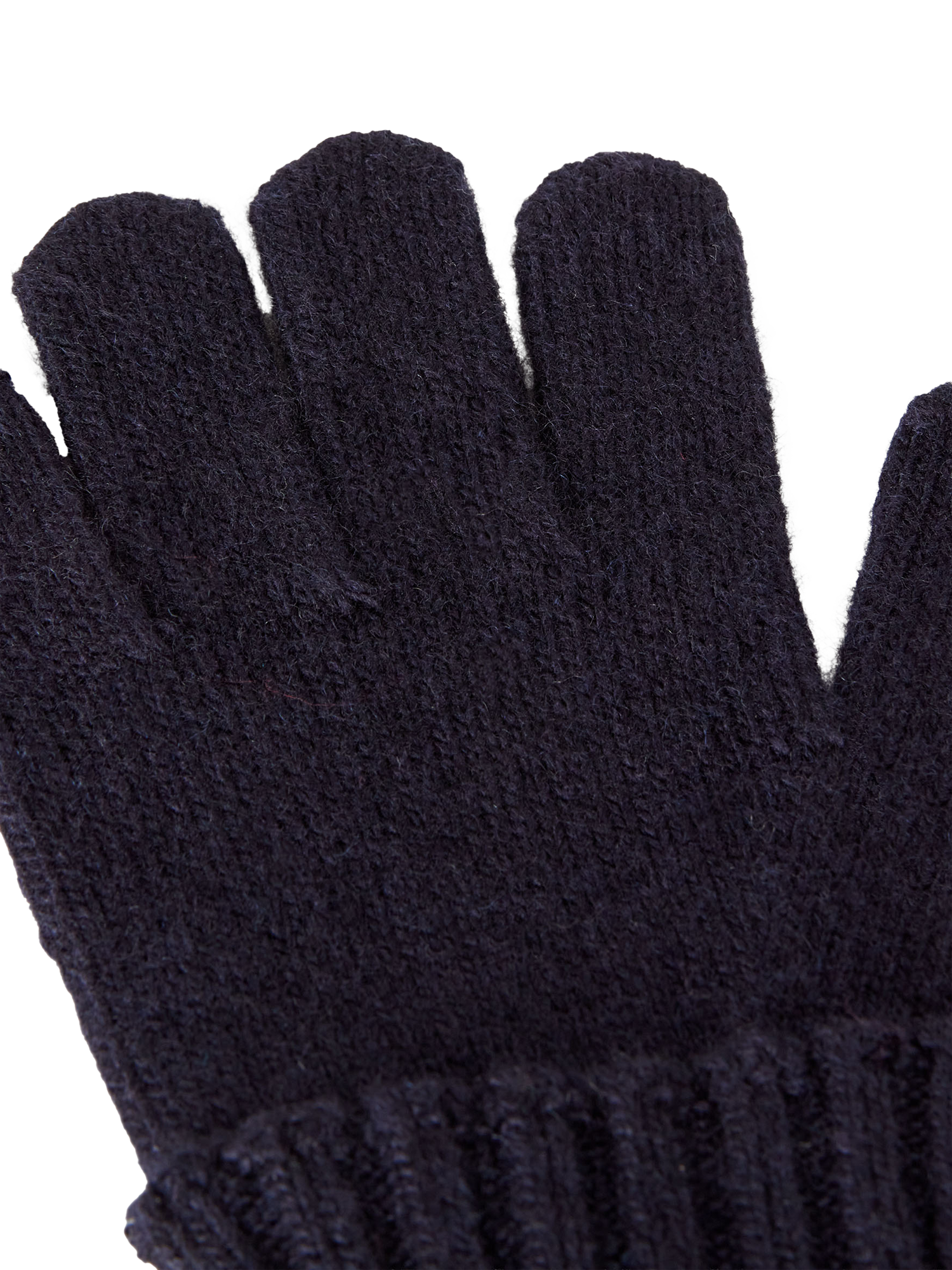 Product image 2 of 3, which shows Benetton Kids' Wool Blend Knit Gloves, Navy Blue, 2-3 years