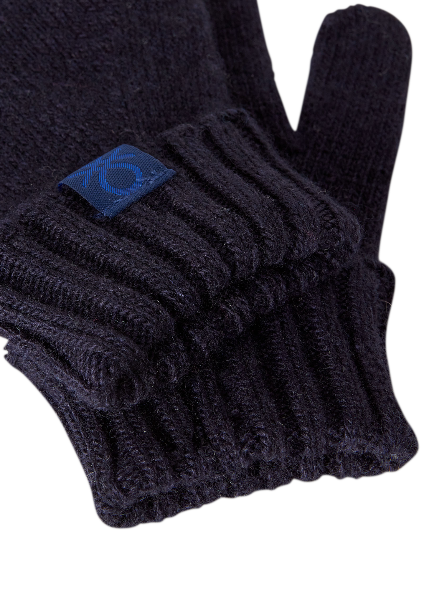 Product image 3 of 3, which shows Benetton Kids' Wool Blend Knit Gloves, Navy Blue, 2-3 years