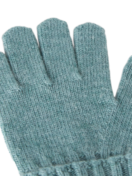 Benetton Kids' Wool Blend Knit Gloves - view 2, Green