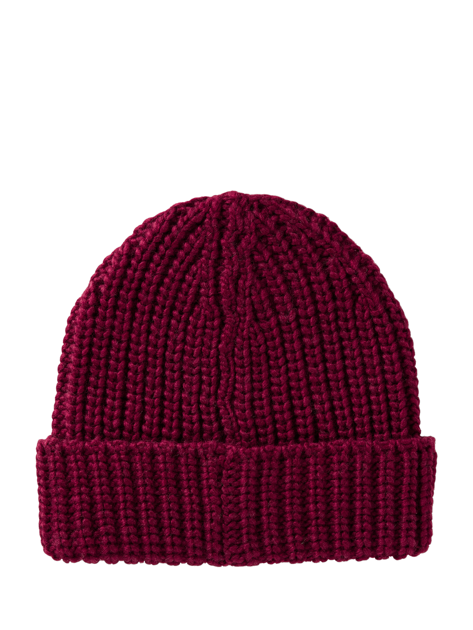 Product image 2 of 3, which shows Benetton Kids' Ribbed Knit Beanie Hat, Red, One Size